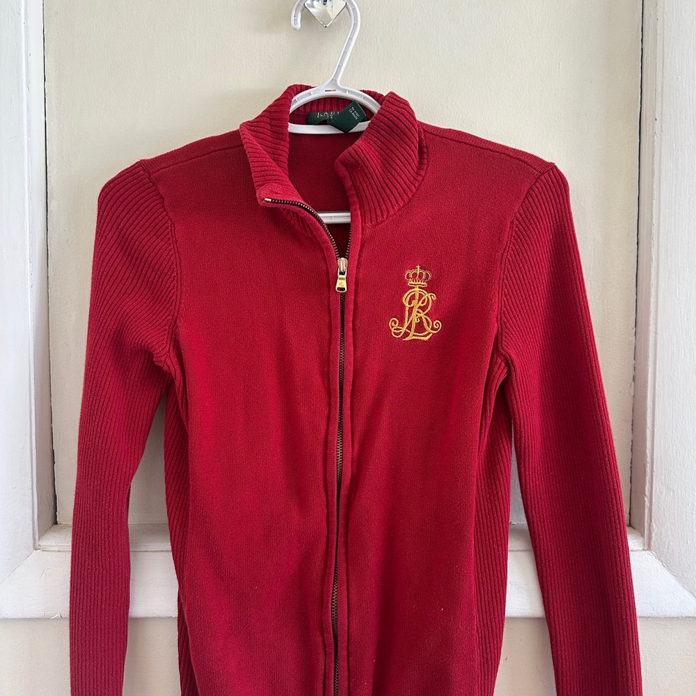 Ralph Lauren Red Full-Zip Jacket Y2K